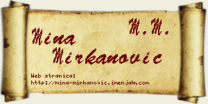 Mina Mirkanović vizit kartica